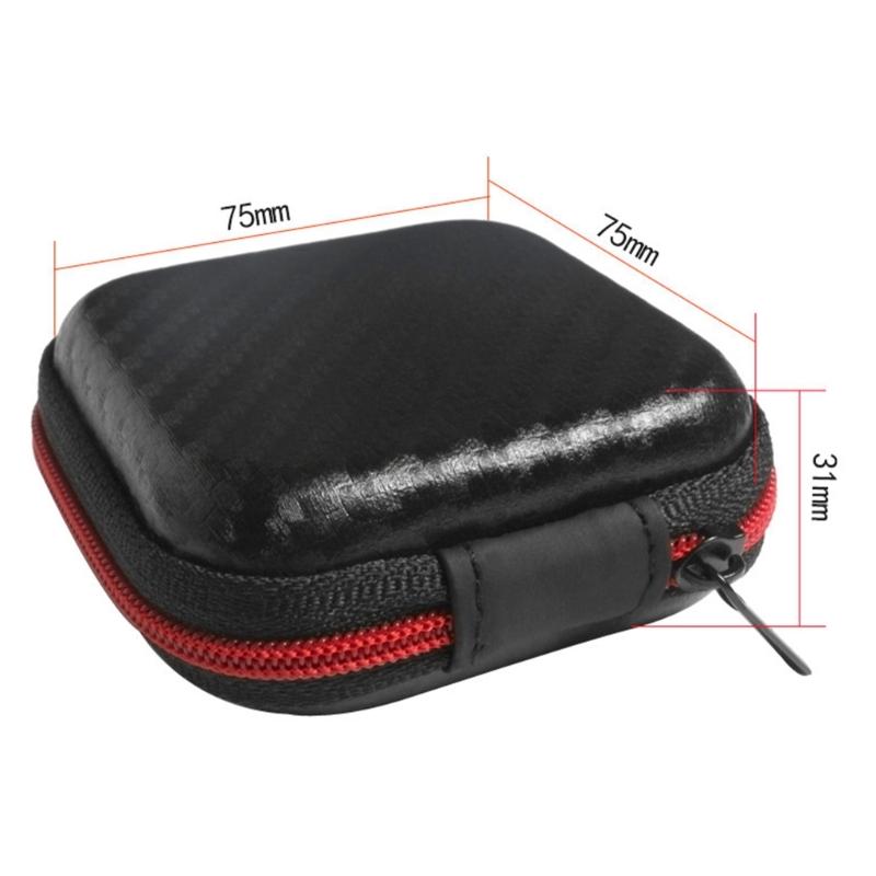 Carbon Fiber Waterproof Carrying Case Storage Pouch Cable Management Bag for Headphones and Chargers