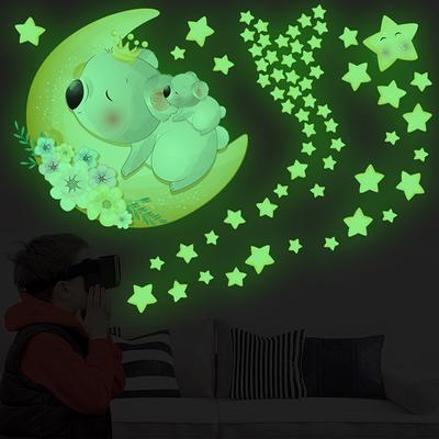 Night -Ray Animal Star Wall Sticker Background Wall Decoration Diy Fluorescent Stickers