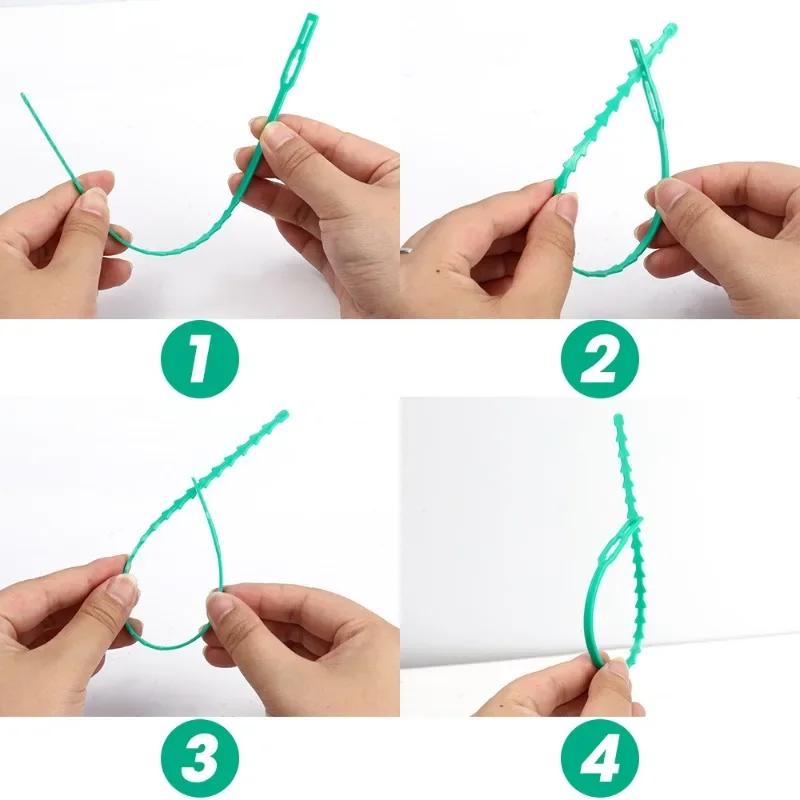 10/500pcs Reusable Garden Cable Ties Adjustable Plants Vine Support Fastener Ties Self Locking Plastic Zipper Ties Organizer