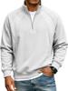 Men's Half Zip Sweatshirt Stand Collar Relaxed Fit Casual Pullover for Autumn Winter