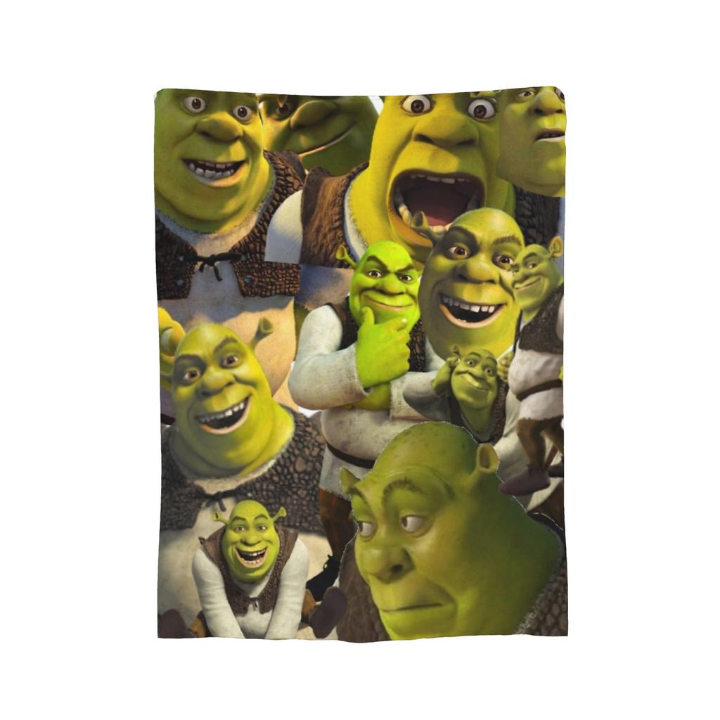 Funny  S-Shreks Pattern Blanket Cover  Plush Throw Blanket Summer Air Conditioning Decoration Ultra-Soft Warm Bedsprea,