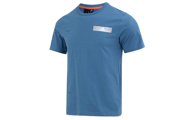 Adidas T Shirts Men s Blue Crew Neck Moderate IA8112 XL