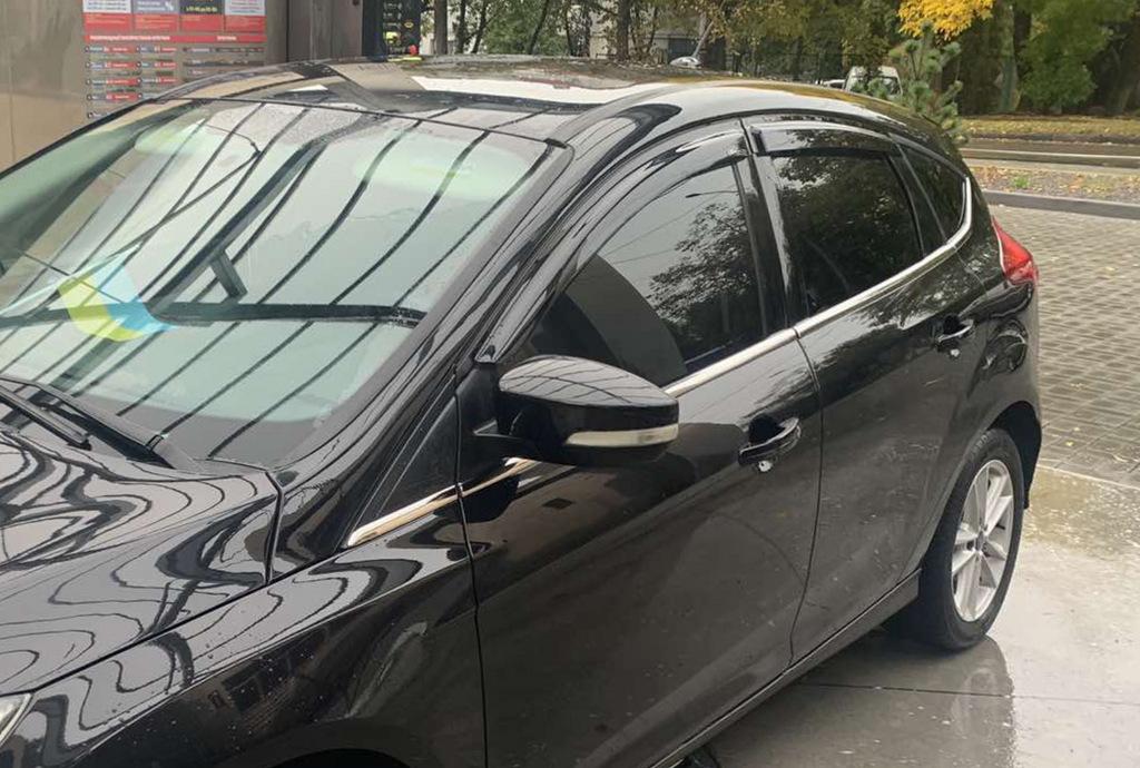 Нижняя окантовка стекол (8 шт, нерж) Седан, OmsaLine - Итальянская нержавейка для Ford Focus III 2011-2017 гг