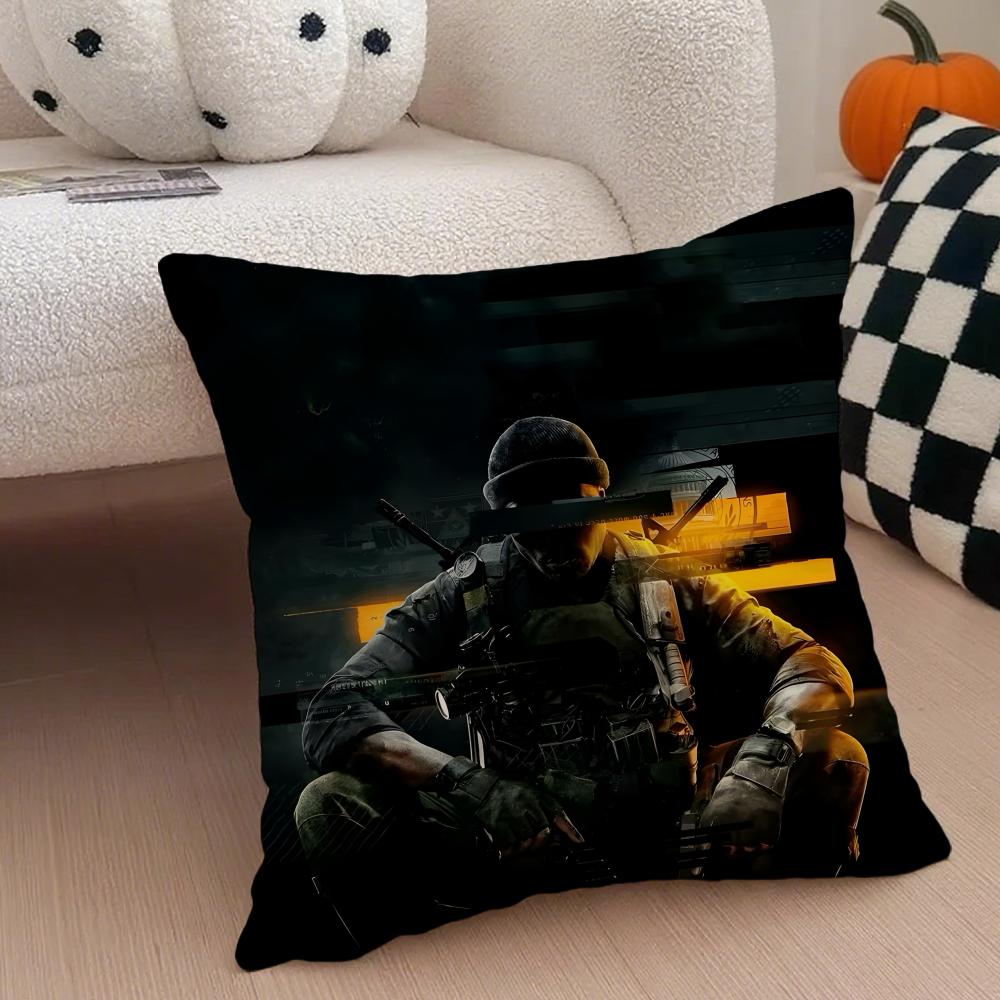 Trending Call of DDuty Game Hardcore Shooting Cushion Cover Throw Pillow Cover Hidden Button Durable Polyester Chair Cushion