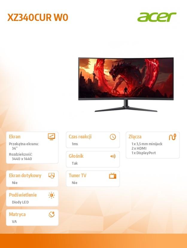 Monitor 34 inch Nitro XZ340CU XZ340CURW0bmiiphx