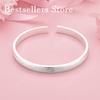 925 Sterling Silver Exquisite Frosted Fine Sparkle Open Bangle for Women, Fashionable Party and Wedding Jewelry