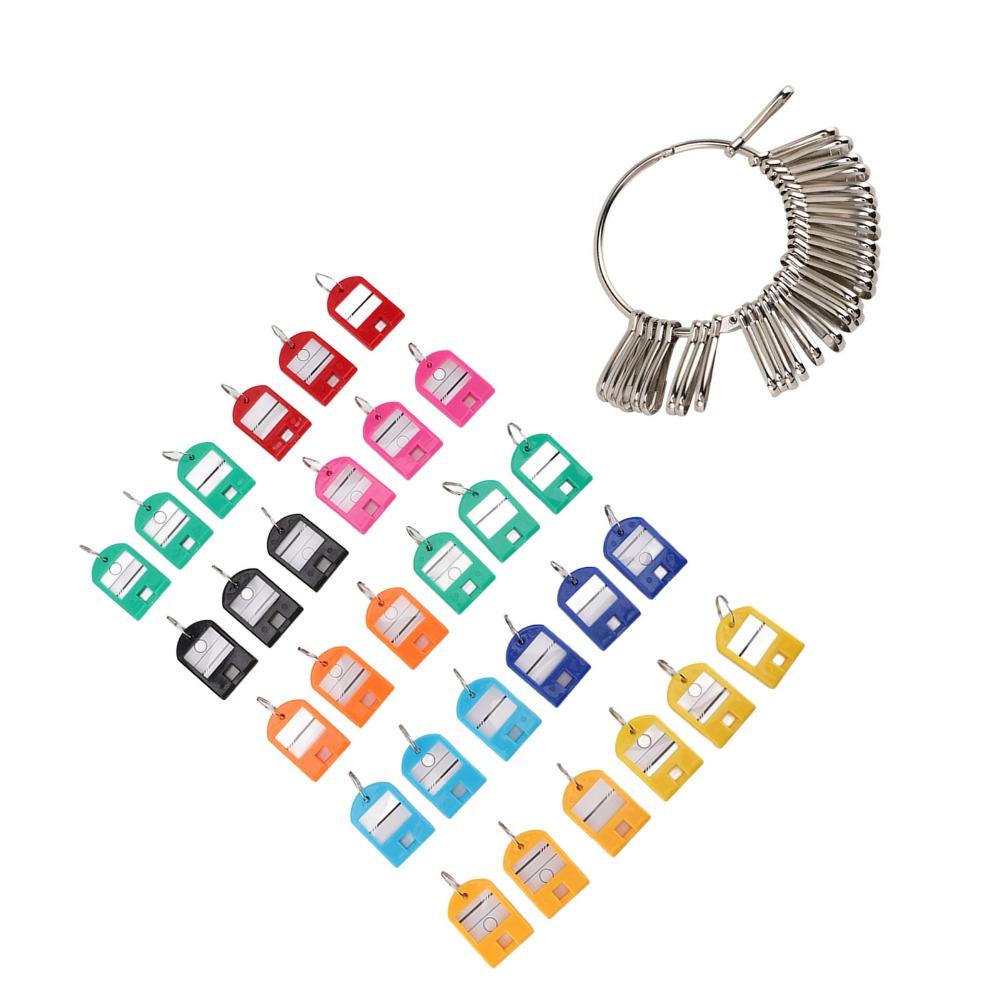 30pcs Portable Key Organizer Iron Split Ring Key Labels Multi Keys Holder Keychain  Houses
