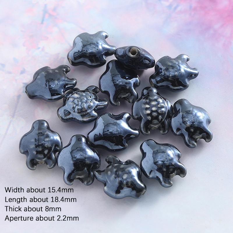 10ks Keramické Korálky Želva Rozdělovací Volné Korálky Pro Výrobu Šperků Diy Náramek Náhrdelník Příslušenství