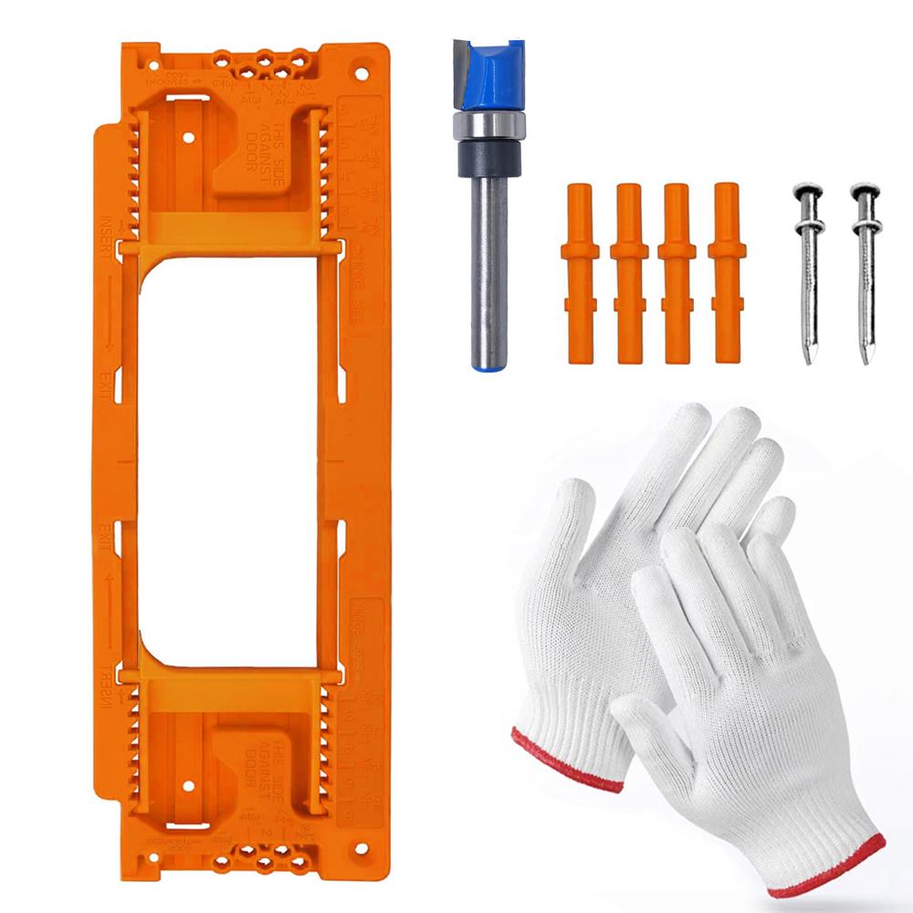Door Hinge Jig, Door Hinge Template Compatible with 8 Hinge Sizes from 2-1/2" to 6" and 5 Door Thickness from 1-3/8" to 2-1/2"