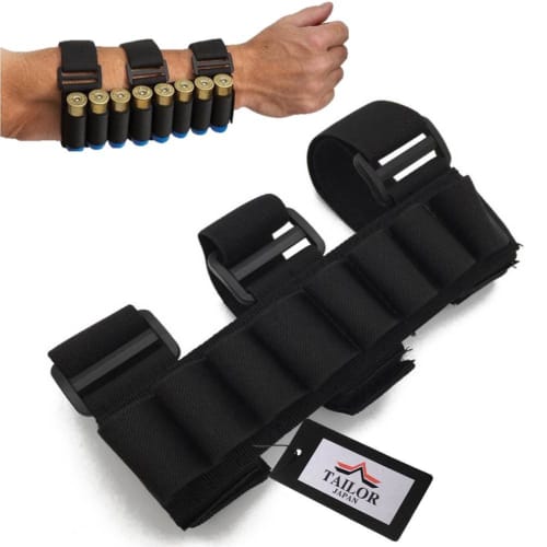 TAILOR JAPAN Shotgun Shell Holder, Shell Pouch, Holster, Quick Reload, Holds 8 Shotguns, Premium Nylon, Available In 2 Colors (Black)