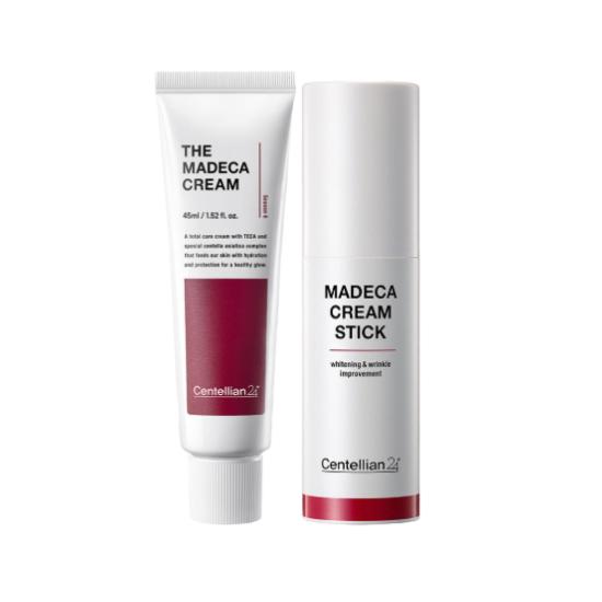 Centellian24 The Madeca Cream Intensive Repair Moisturizer + Madeca Cream Stick Portable Balm Set (45ml + 10g)