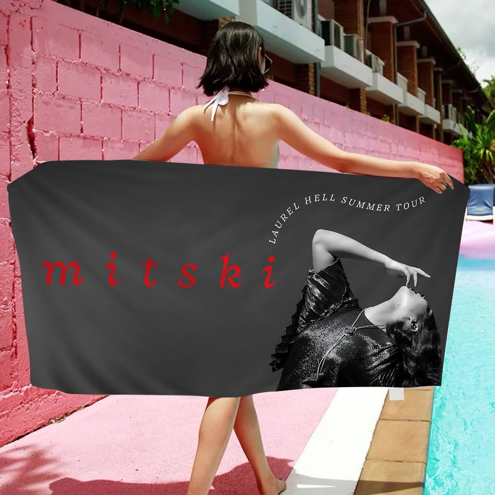 Popular Singer M-Mitski Big Microfiber Beach Towels Quick Dry Towel Sand Beach Towels Pool Towel for Travel Swim Pool Yoga