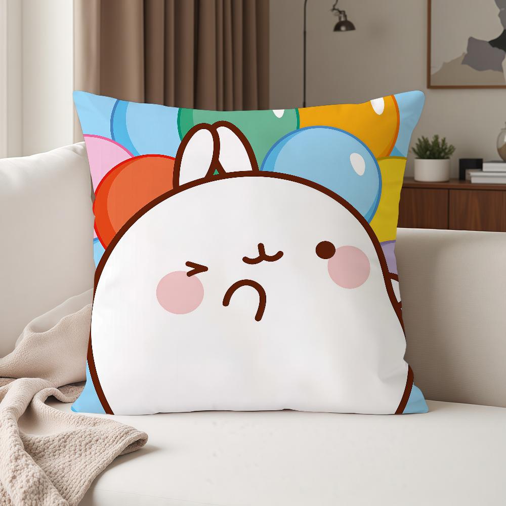 Cartoon Cute Mmolangs Pillow Case Suitable For Bedrooms Living Rooms Cars Home Decoration