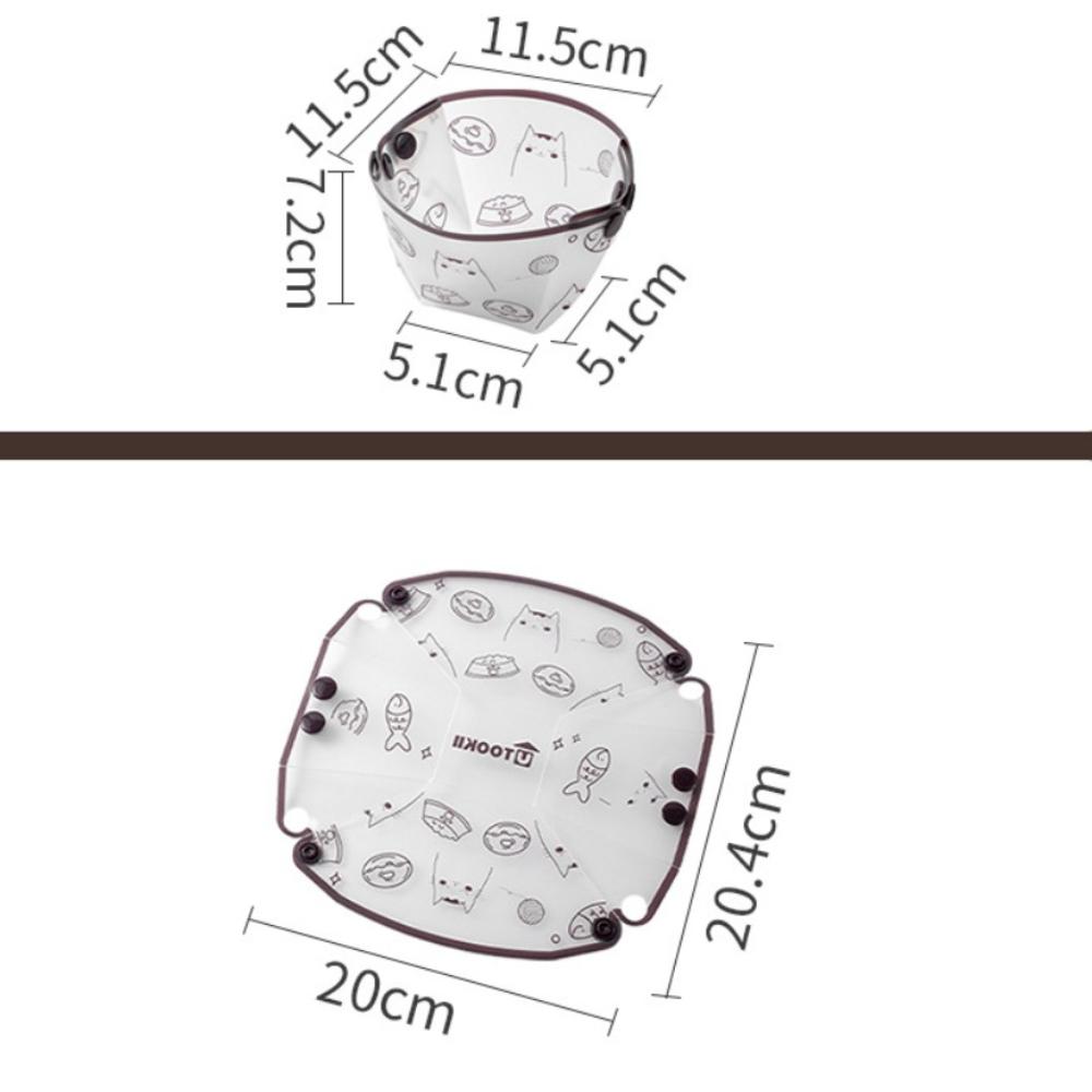 New Foldable Camping Tableware PP Lightweight Travel Dishware Easy to Clean Cartoon Cat Folding Tableware Outdoor Accessories