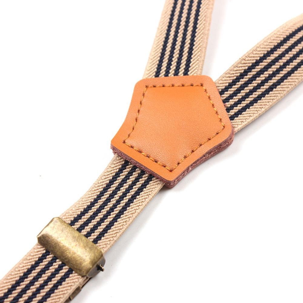 Y-Shaped Button Shoulder Straps Leather Suspender Pans Strap Elastic Drawstring  Men and Women
