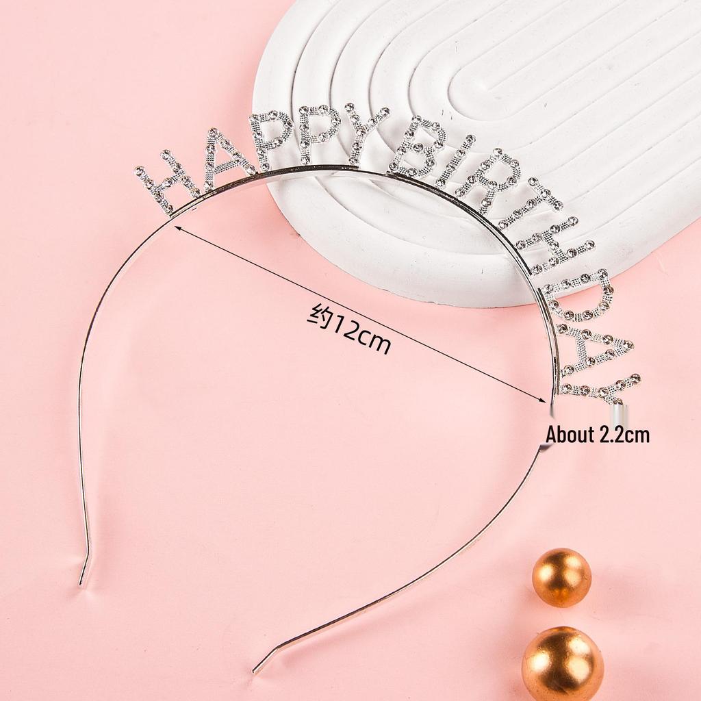 Children's Pearl Crystal Tiara Headband - Birthday Crown Cake Decoration and Adult Hair Accessory