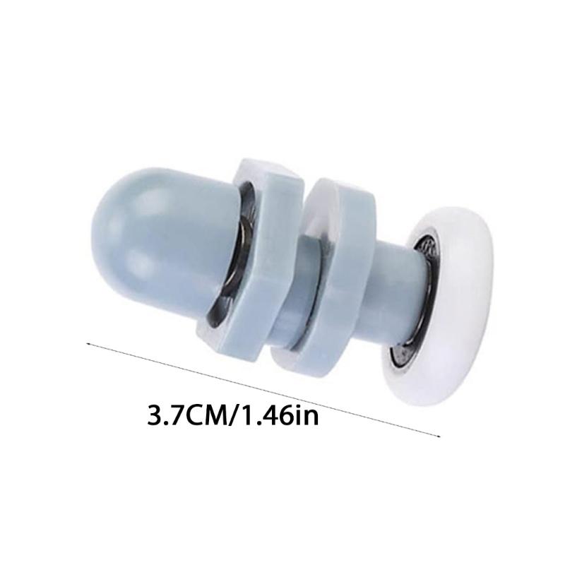 8Pieces Multipurpose 20mm Plastic Rollers for Sliding Shower Door Portable Sturdy Quiet Replacement Wheel Daily Use
