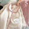 A Bao Xi Women's Coral Fleece Winter Pajama Cardigan Set - Flannel Wear for Girls & Students, Indoor/Outdoor
