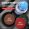 New Car Cup Holder Pad PU Leather Slot Non-slip Coaster Mat For Hyundai Tucson 2021 Accent I10 I20 Kona Getz Solaris I30 Creta