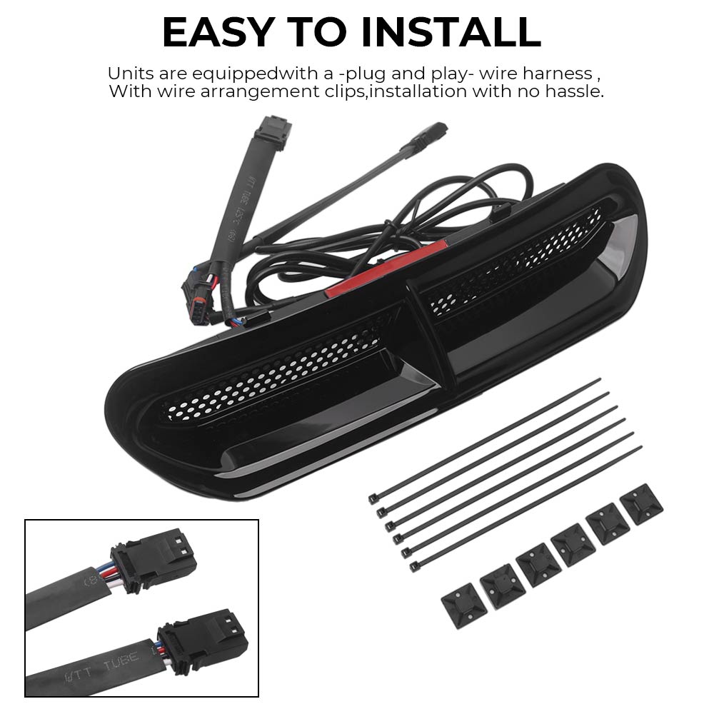 1 PCS LED Vent Trim Turn Light Motorcycle For Harley Touring Electra Glide Ultra Limited Low FLHTKL 2015 2016 2017 2018 2019