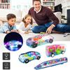 Electric Transparent Gear Led Light Music Car Model For Kids' Educational Toy Gift