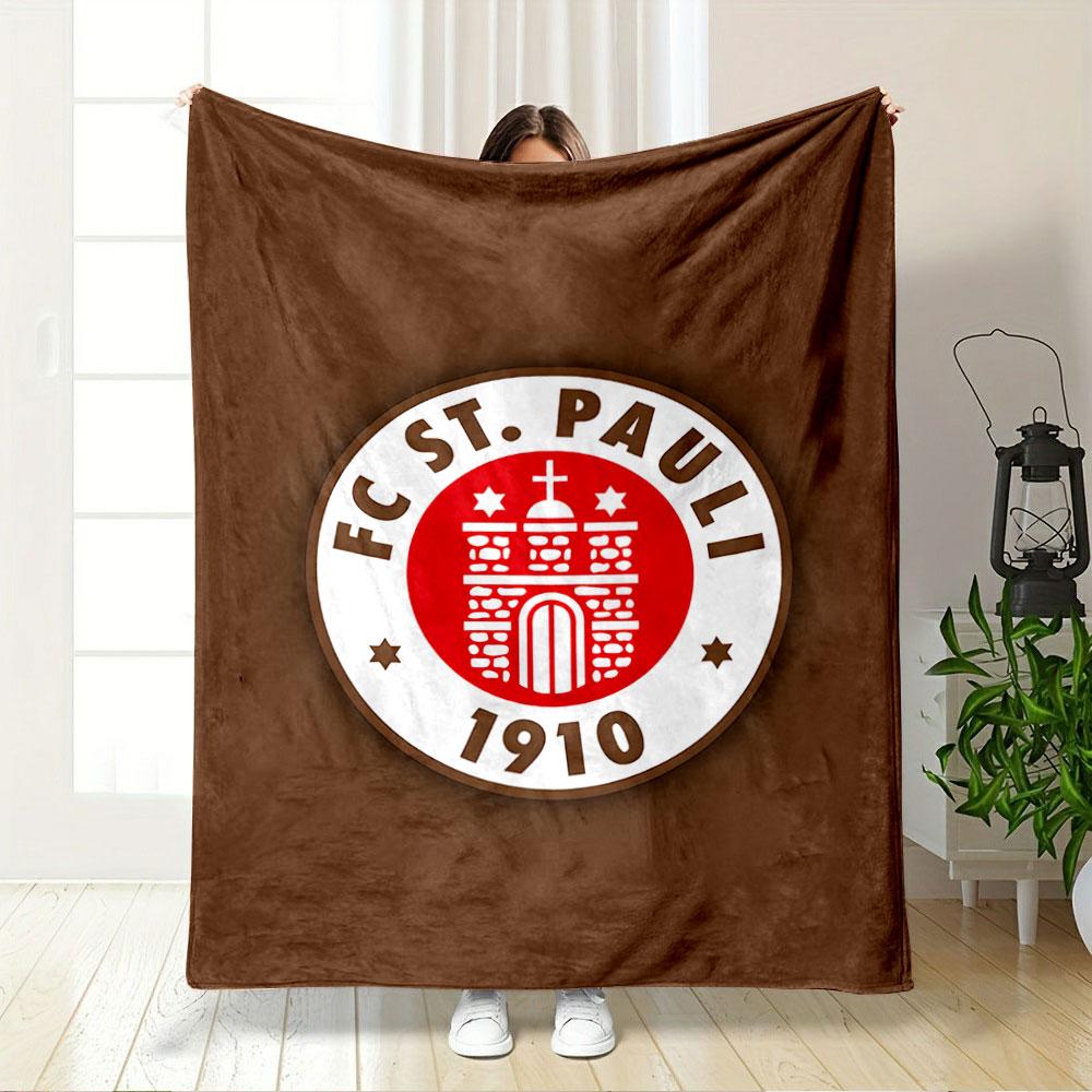 FC St. Pauli Logo Decke für alle Jahreszeiten Decke Mittagspause Überwurf Geschenk
