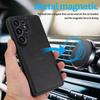 Magnetic Leather Case for Samsung Galaxy S26 Ultra S25 Edge S24 Plus S23 FE S22 S21 S20 Note20 Hand Strap Detachable Card Wallet