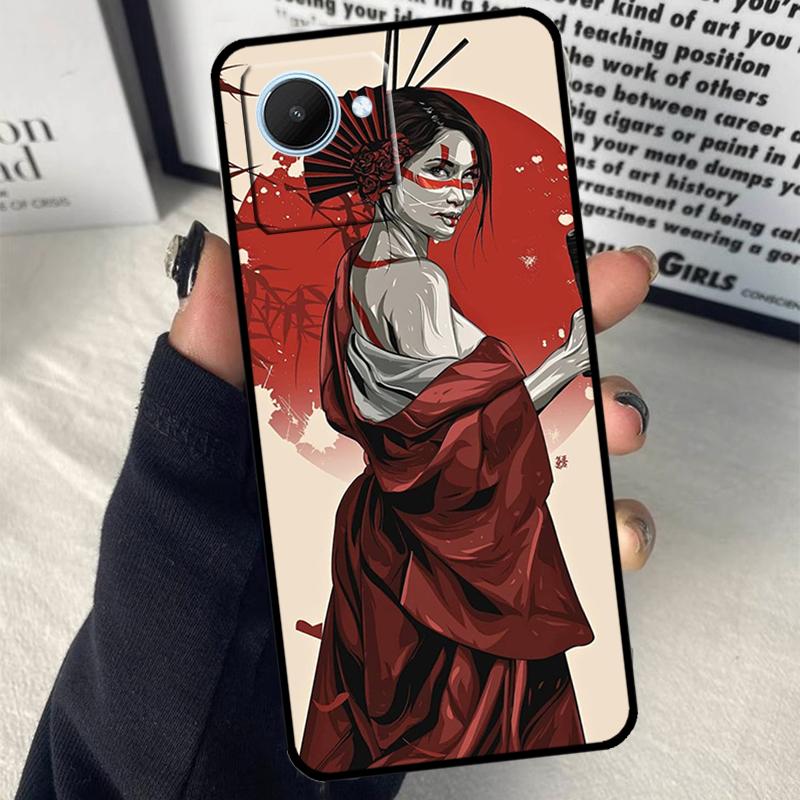 

Чехол Samurai Warrior Geisha для Realme 15 14 10 11 12 13 Pro Plus C65 C67 C71 C63 C61 C55 C51 C53 C75 GT6 GT7 Pro Realme C15