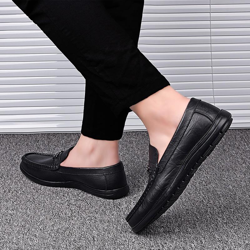 Fashion High Quality Men Wedding Dress Shoes Fashion Breathable Driving Shoes Genuine Leather Handmade Men Flats New Lightweight Loafers