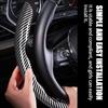 Carbon Fiber Car Steering Wheel Cover 38cm Anti-Slip Car Steering Wheel Grips Cover Segmented Car Steering Wheel Protector
