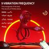 Adjustable Vibrating Cock Ring Penis Rings Vibrator with Rose Clitoral G-spot Vagina Stimulator Delay Ejaculation Remote Control Adult Sex Toy for Men