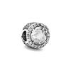 925 Silver Football Flower Ice Snow Round Beads Charm for Pendant Bracelet Necklace Jewelry Making DIY Gift