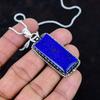Lapis Lazuli Real Gemstone Pendant 925 Sterling Silver Pendant Handmade Jewelry