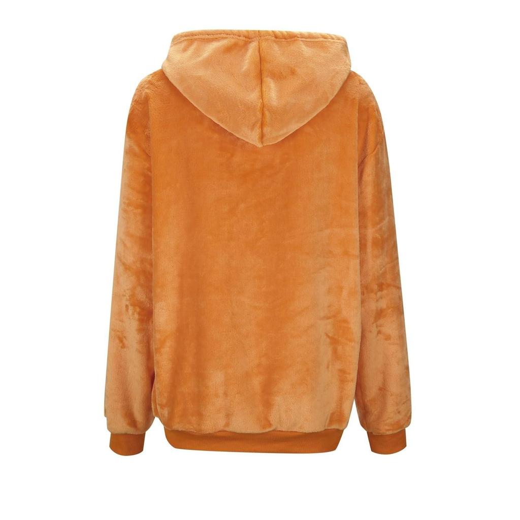 Sweat-shirt à capuche en peluche à manches longues pour homme