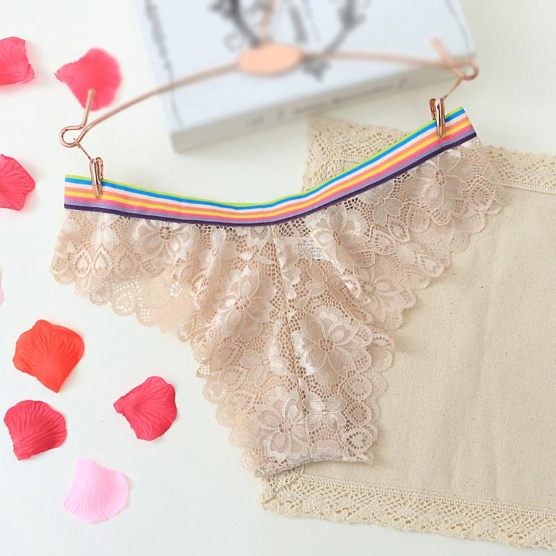 Breathable Low Waist Cute Women Underwear Sexy Lace Panties