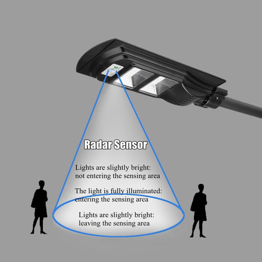 40/60/90W Solar LED Wall Lamp Street Light Radar Motion 2 In 1 Constantly Bright & Induction Solar Sensor Remote Control