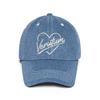 HW-BC218DN : Heart Logo Stitch Ball Cap_Medium Denim