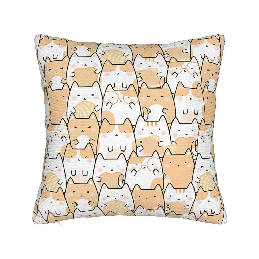 Kittens In the Wild Pillowcase Polyester Cushion Cover Decoration Cats Pattern Pillow Case Cover Sofa Drop Shipping Xcm