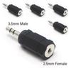 5Pcs 3.5mm 6.35mm Stereo Mono Plug To 3.5mm 6.5mm Audio Jack Connector Adapter Converter for Speaker