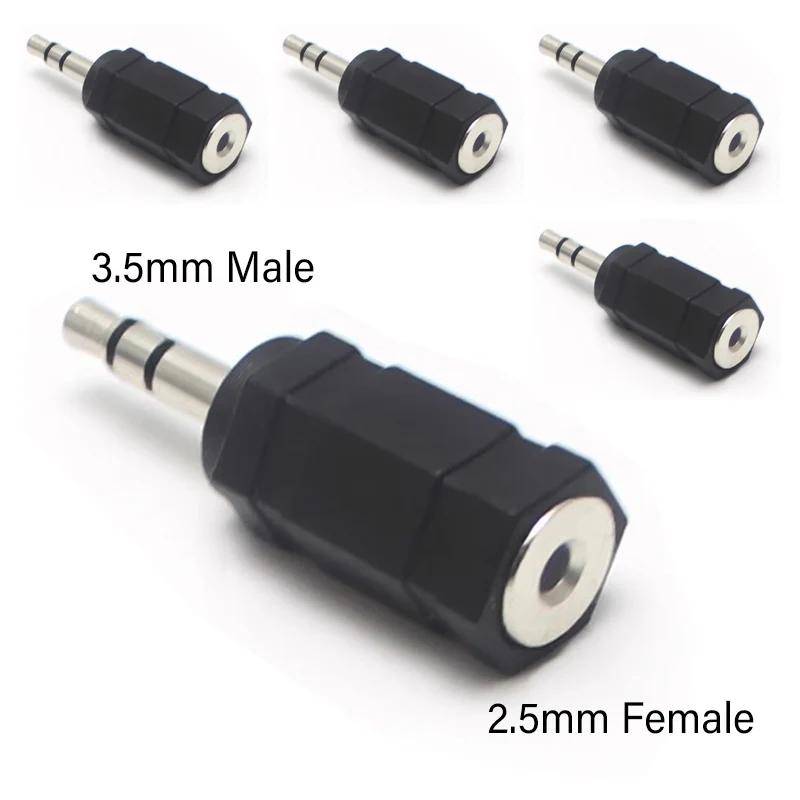 5Pcs 3.5mm 6.35mm Stereo Mono Plug To 3.5mm 6.5mm Audio Jack Connector Adapter Converter for Speaker