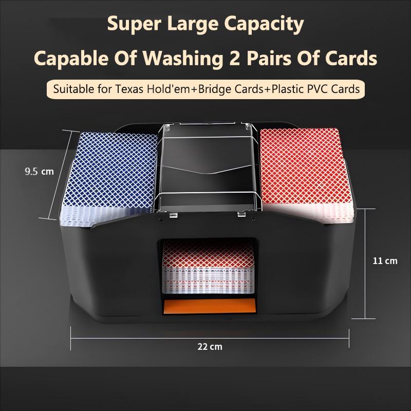 Automatic Card Shuffler 2000mAh Rechargeable Quiet Electric Poker Card Dealer Machine Card Dealing Device for Travel Home Party