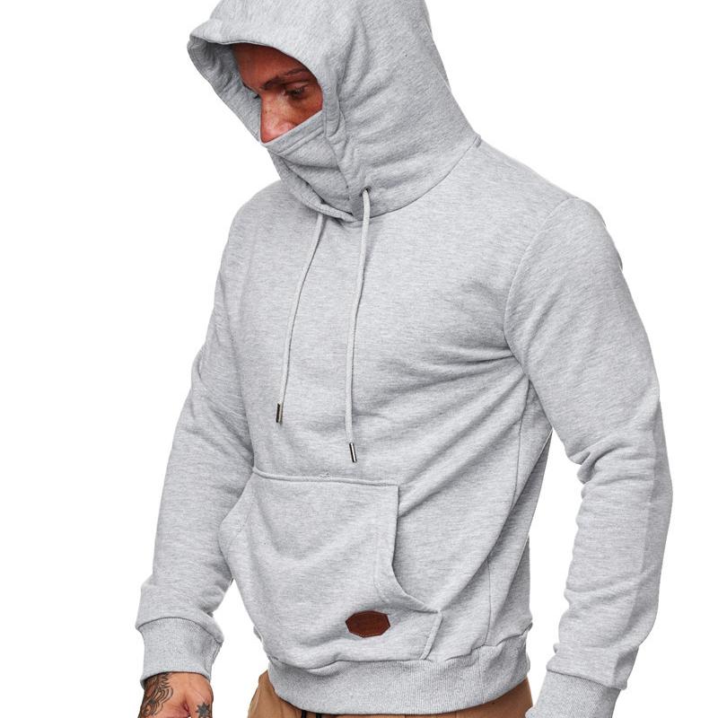 Sportovní oblečení Pánská mikina s kapucí Tričko s dlouhým rukávem Pánská maska ​​s kapucí