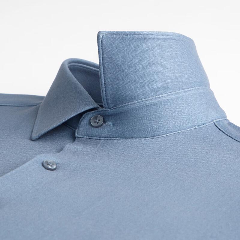 Shanshan Men's Wool Blend Warm Long-Sleeve Shirt