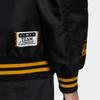 Adidas Originals Embroidered Logo Print Cuff Stripe Loose Jacket Men Outerwear Black HY1357