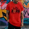 2026 New Year Hello Simple Graphic TShirt Golden Lettering Casual Crew Neck Unisex Tee Fashion Leisure Allmatch Shortsleev