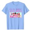 Fashionable Round Neck Short Sleeve Work Clothes Printed Tops For Womens Summer Tops