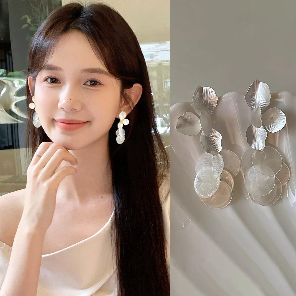 

Starfish Shell Dangle Earrings Ocean Style Petal Drop Earrings For Women Summer Beach Vacation Jewelry A3