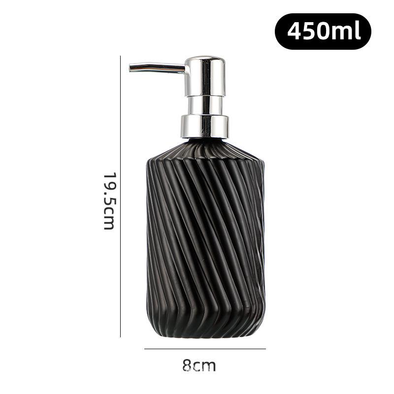 Duschgel- und Shampoo-Spenderflasche aus Twill-Glas, einteilig