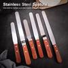 Cake Butter Spatula 6-Inch 8-Inch 10-Inch Wooden Handle Stainless Steel For Smoothing Unmolding And Baking Tools