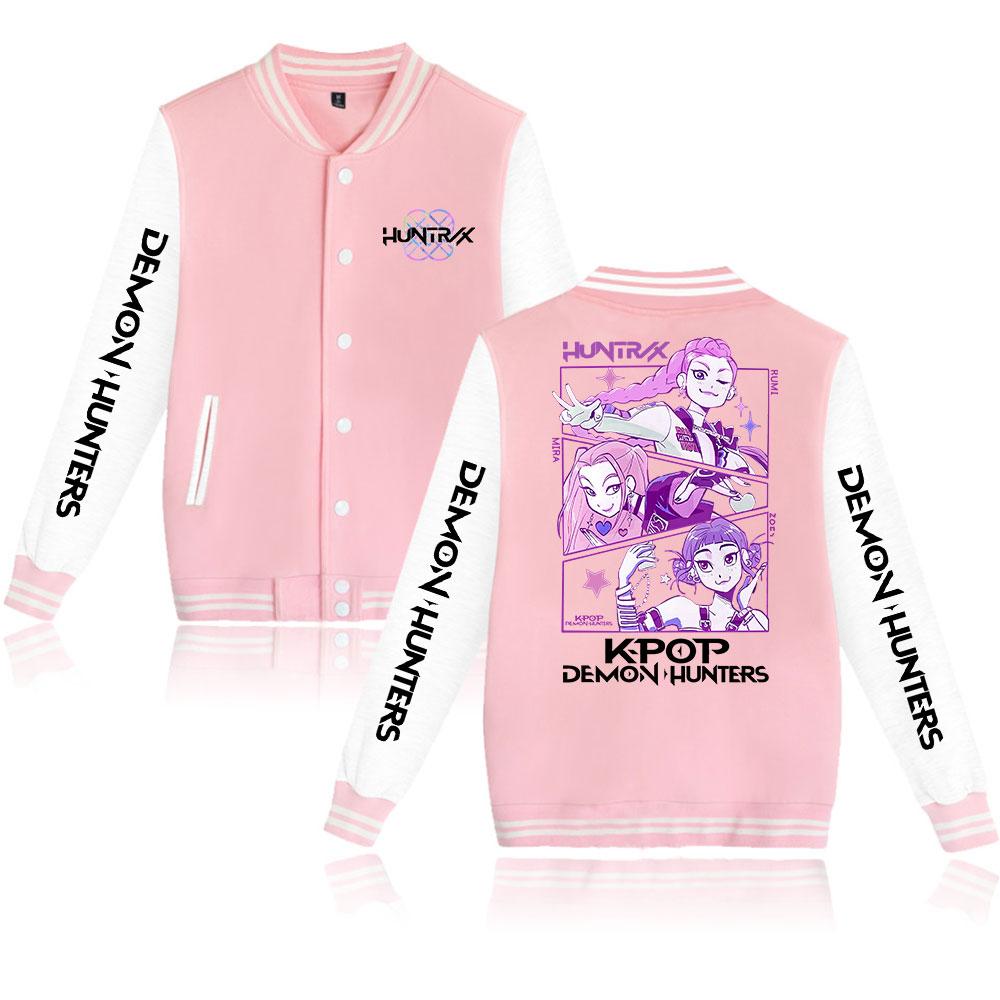 New Fashion Women Men's Jackets Bomber Jacket KPop Demon Hunters Baseball Jacket Oversize Hip Hop Outerwear for College Couples Clothing